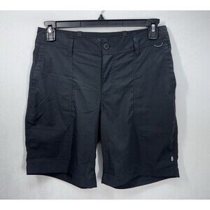 Rei Co-Op Sahara Bermuda Shorts Womens 10 Black Stretch Hiking Travel Bluesign